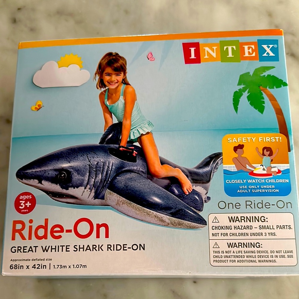 Shark ride on floatie